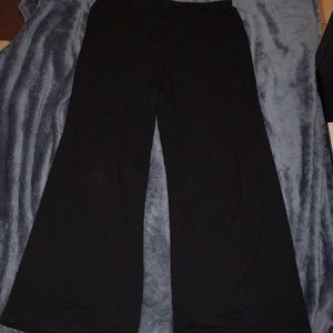 MS Collection Wide Leg Black Pants